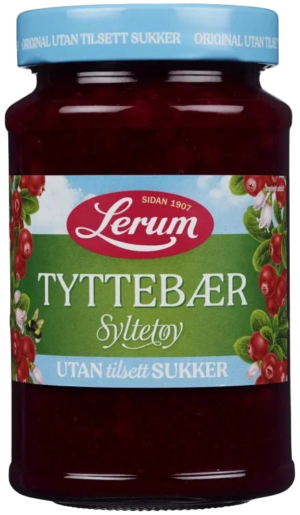 Tyttebær Original Utan Tilsett Sukker 430g