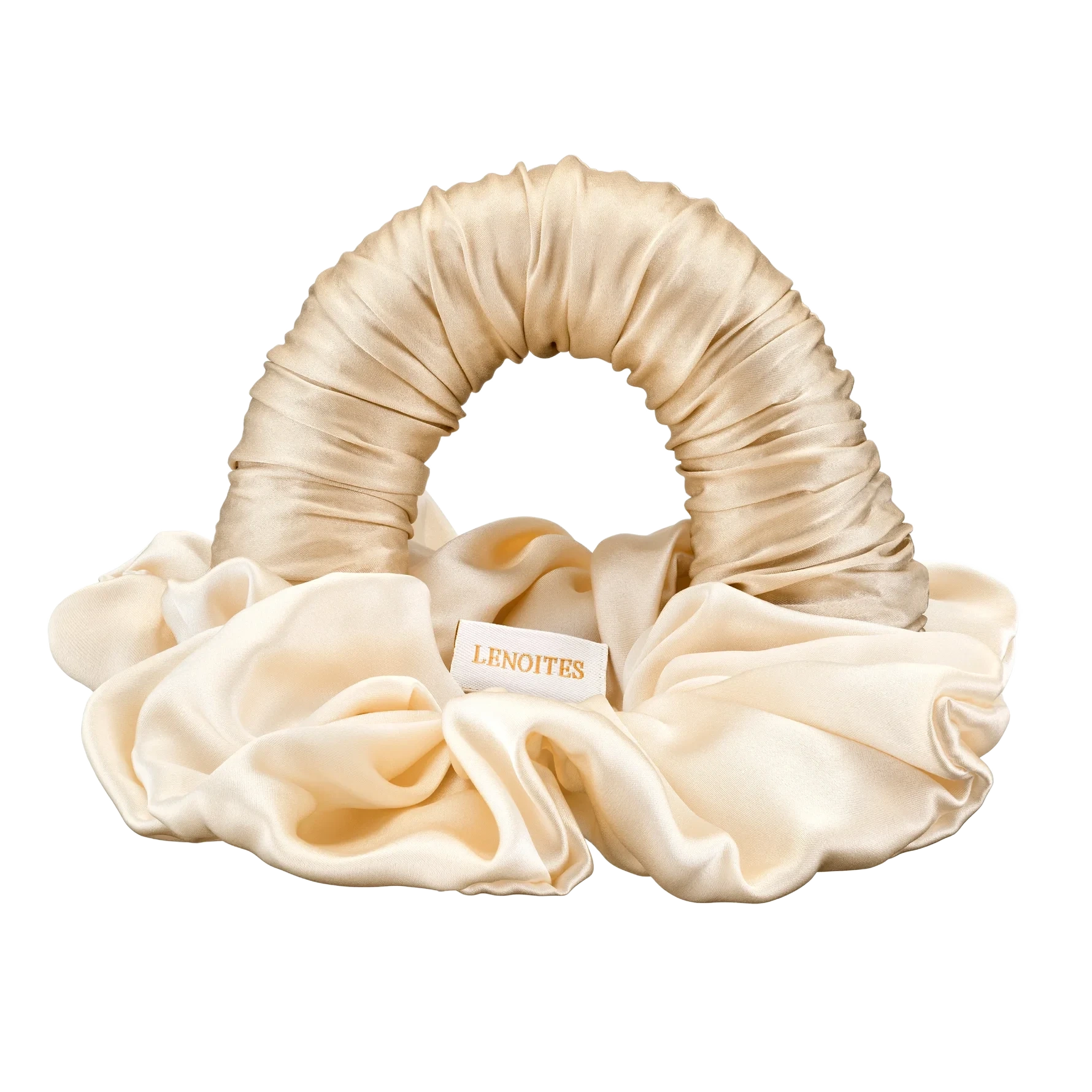 Lenoites Blowout Tie in Mulberry Silk Golden Sand, Large