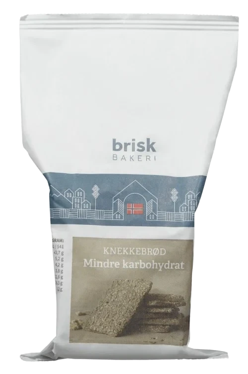 Knekkebrød Glutenfri Mindre Karbohydrat 150 g Brisk Bakeri – Det Glutenfrie Bakeri