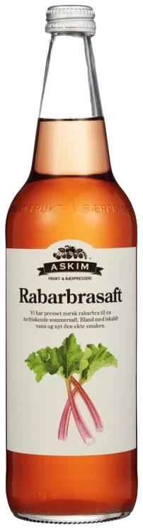 Rabarbrasaft 0,7l Fl Askim Frukt – og Bærpresseri