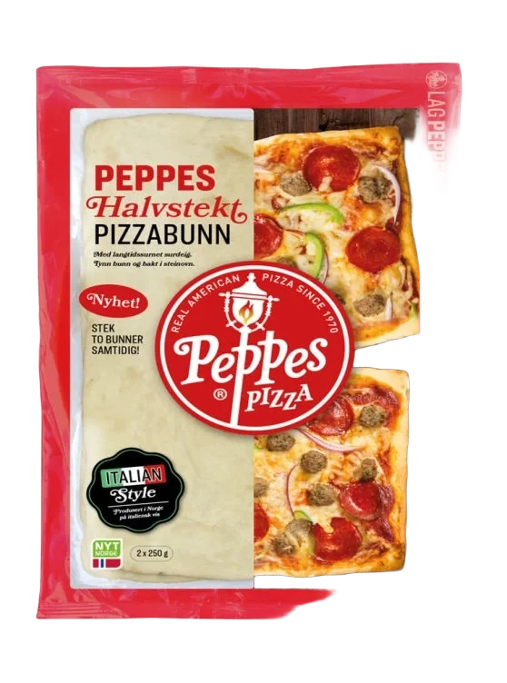 Pizzabunn Halvstekt 2x250g Peppes