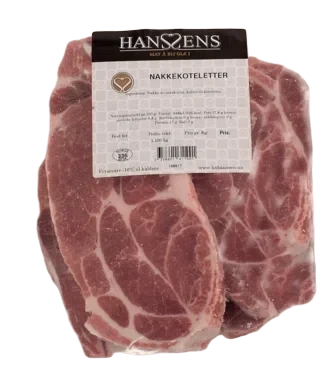 Nakkekoteletter Ca.1kg Frys Hanssens