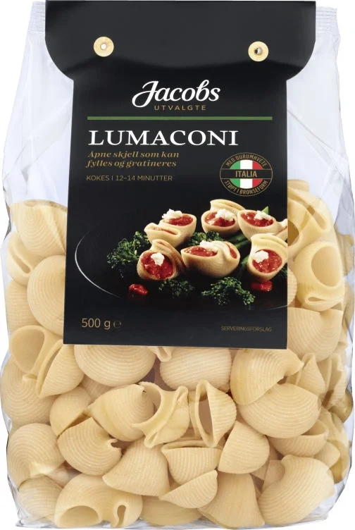 Pasta Lumaconi 500g Jacobs Utvalgte