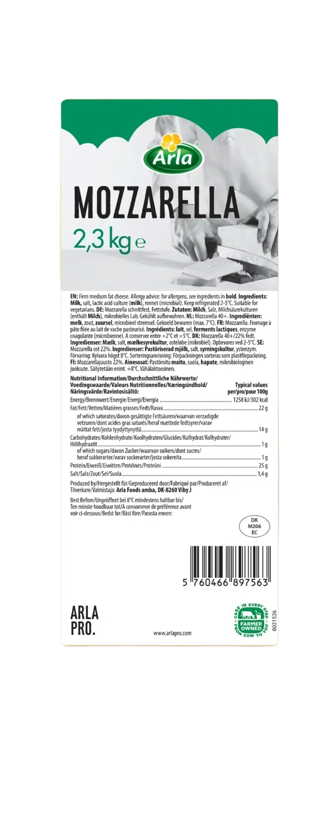 Mozzarellafilé 22%
