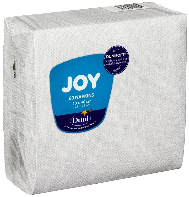Serviett Dunisoft 40cm Washed Linen Silv