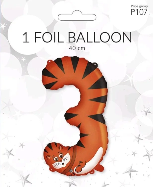 Folieballong Dyr Siffer 3