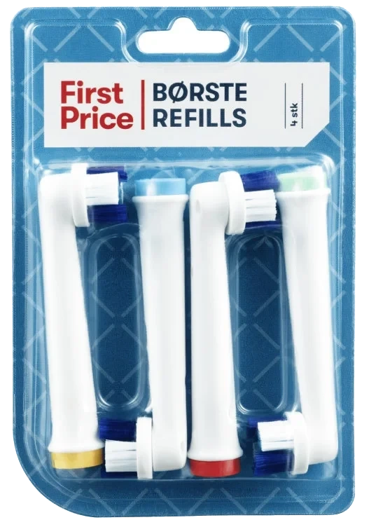 Tannbørstehode Refill 4pk First Price