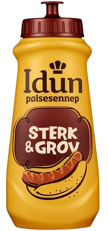 Pølsesennep Bod Sterk & Grov 490g Idun