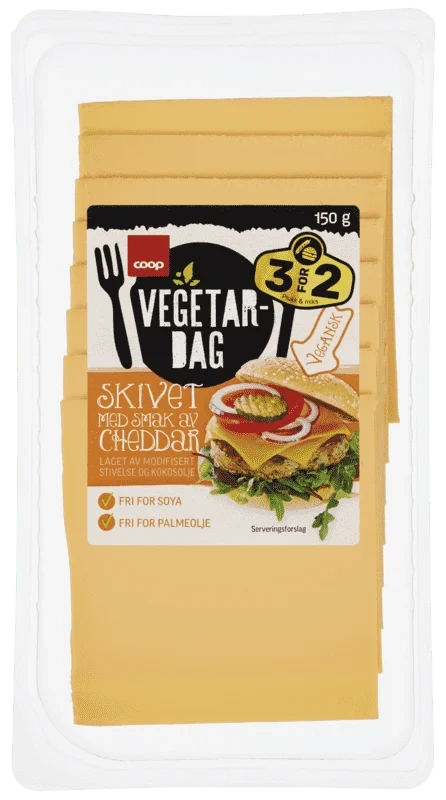 Vegetardag Skivet med Smak av Cheddar 150 g