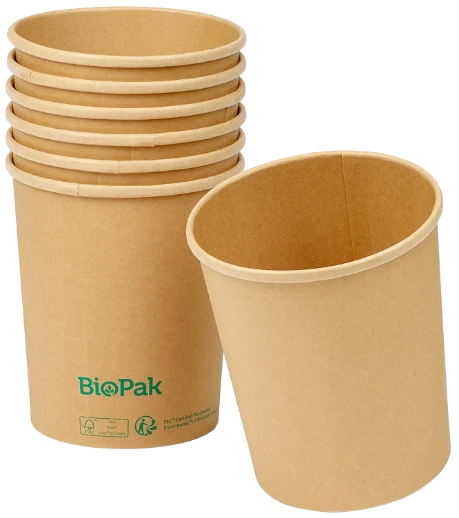 Skål ronda slank papp/pla brun 950ml   35stk