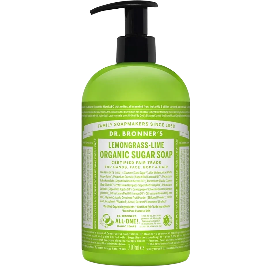 Dr. Bronner's Lemongrass Lime Organic Sugar Soap 710 ml