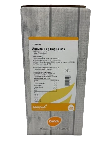 Äggvita frigående inne EU 5kg BIB