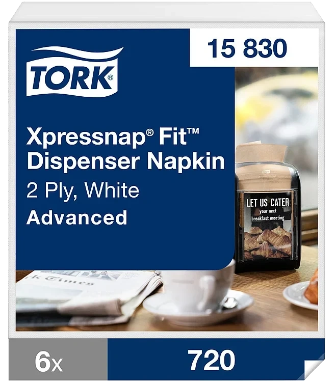 Tork Xpressnap Fit Dispenserserviett Hvit 2-lag N14