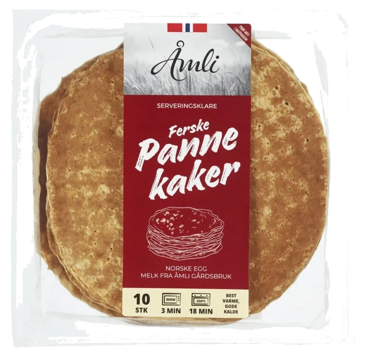 Pannekaker Stekte 10stk 600g Åmli