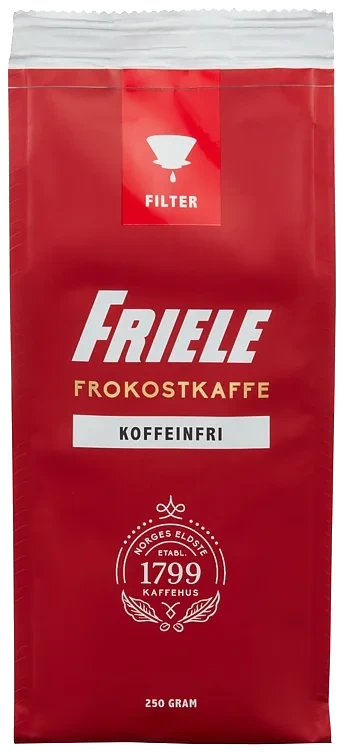 Frokostkaffe koffeinfri filtermalt  250g