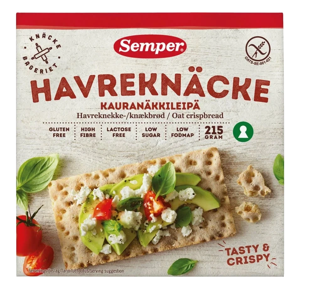 Havreknekkebrød Glutenfri, 215 g