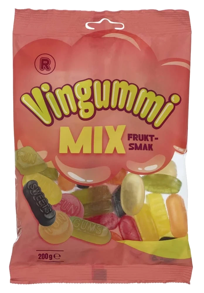 Vingummi Mix Fruktsmak 200 g