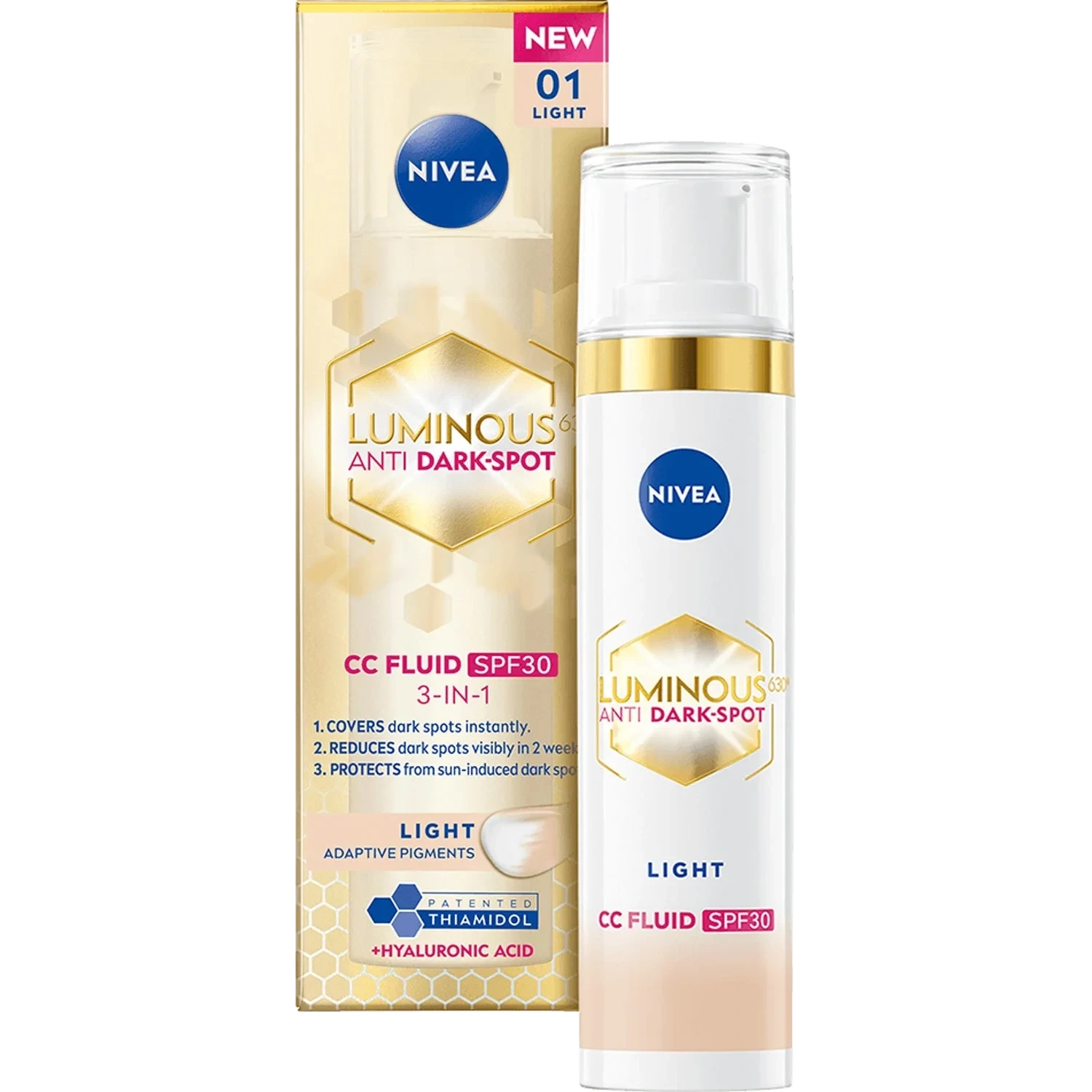 NIVEA Luminous 630 Anti Dark-Spot CC Fluid 3-in-1 Light SPF30