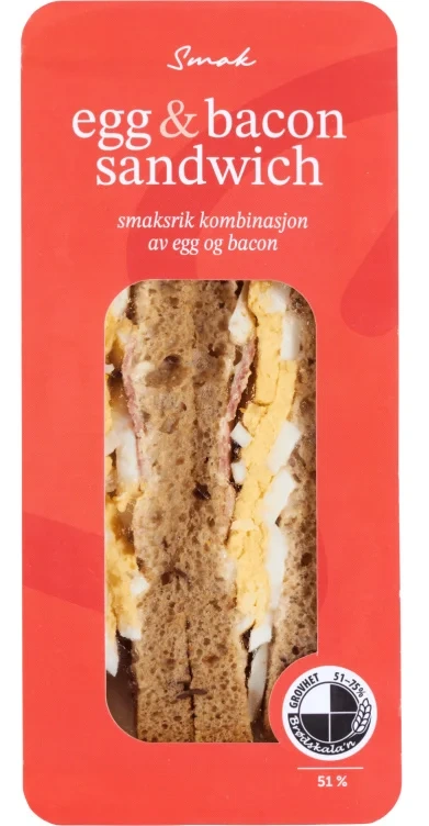 Sandwich Egg og Bacon 200g Smak