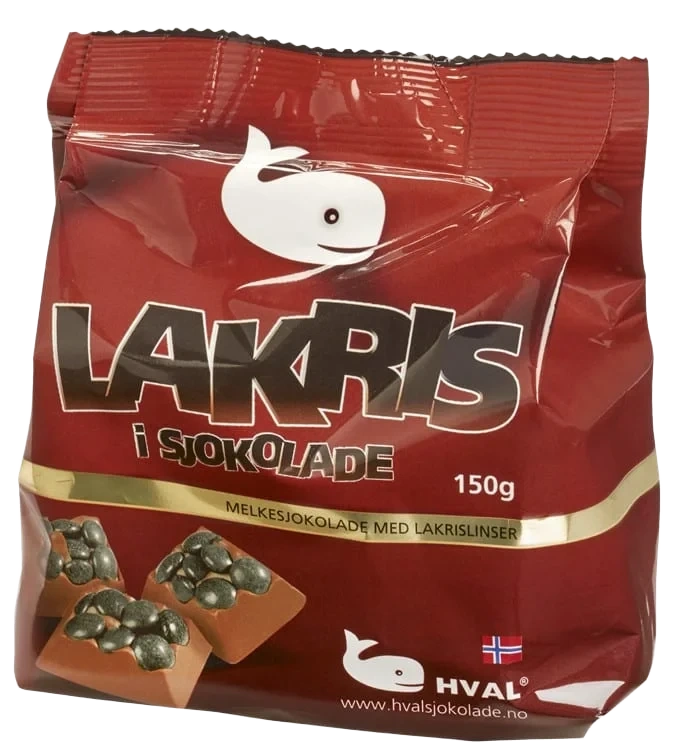 Lakris i Sjokolade 150g Hval
