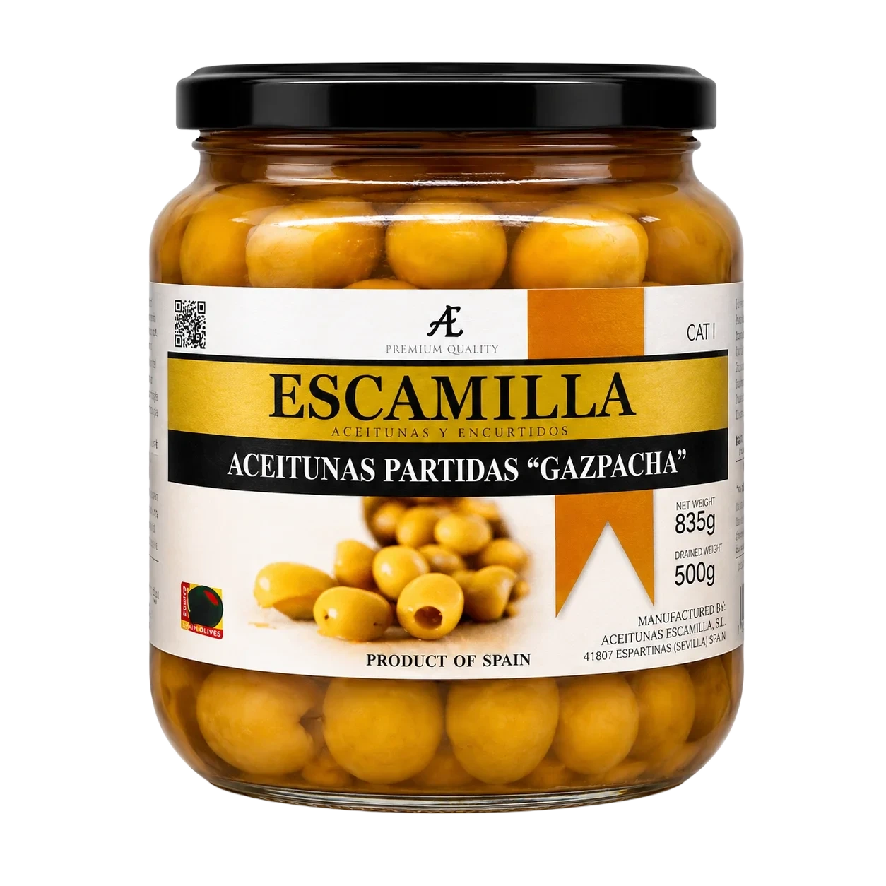 Escamilla Knuste Grønne Oliven 835g