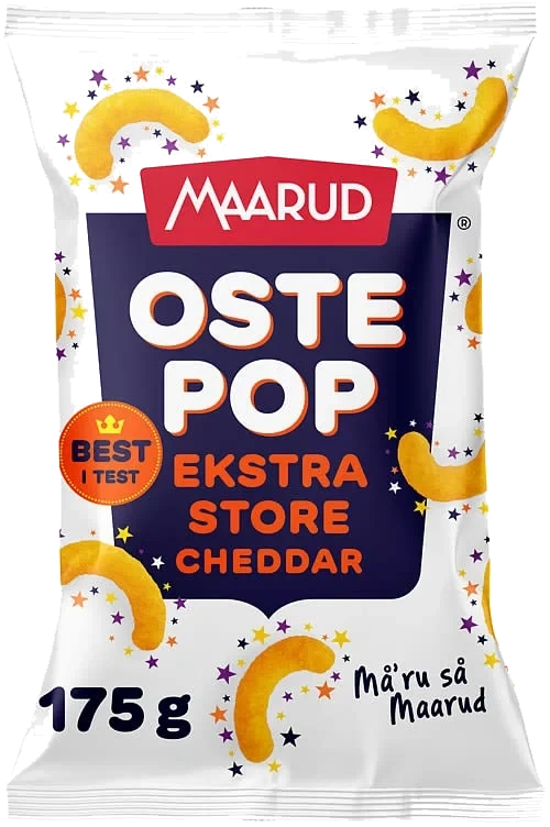 Ostepop Xl Cheddar 175g Maarud