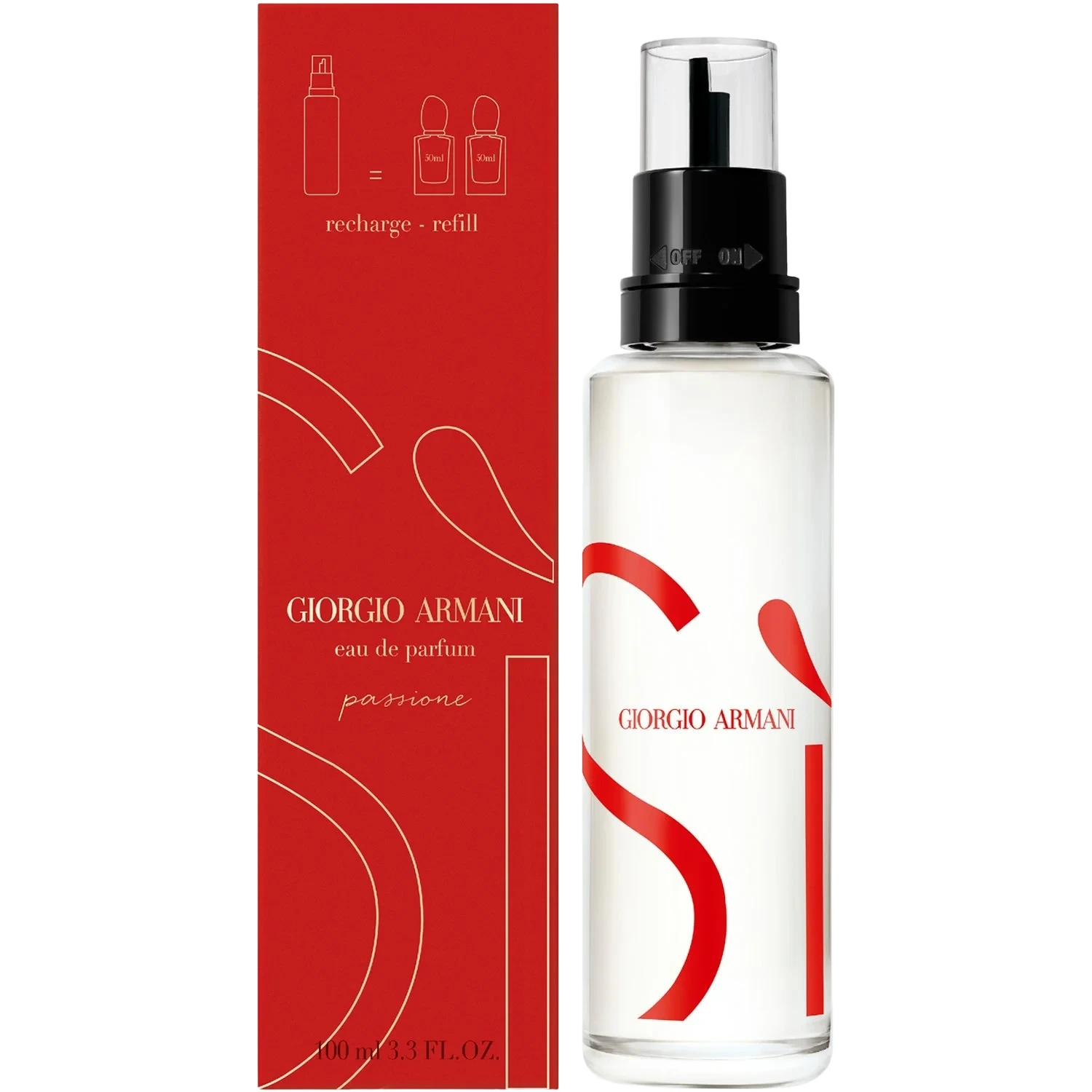 Armani Sì Passione Eau de Parfum 100 ml, Refill