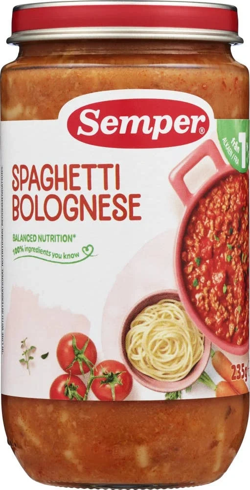 Semper Barnemat Spaghetti Bolognese