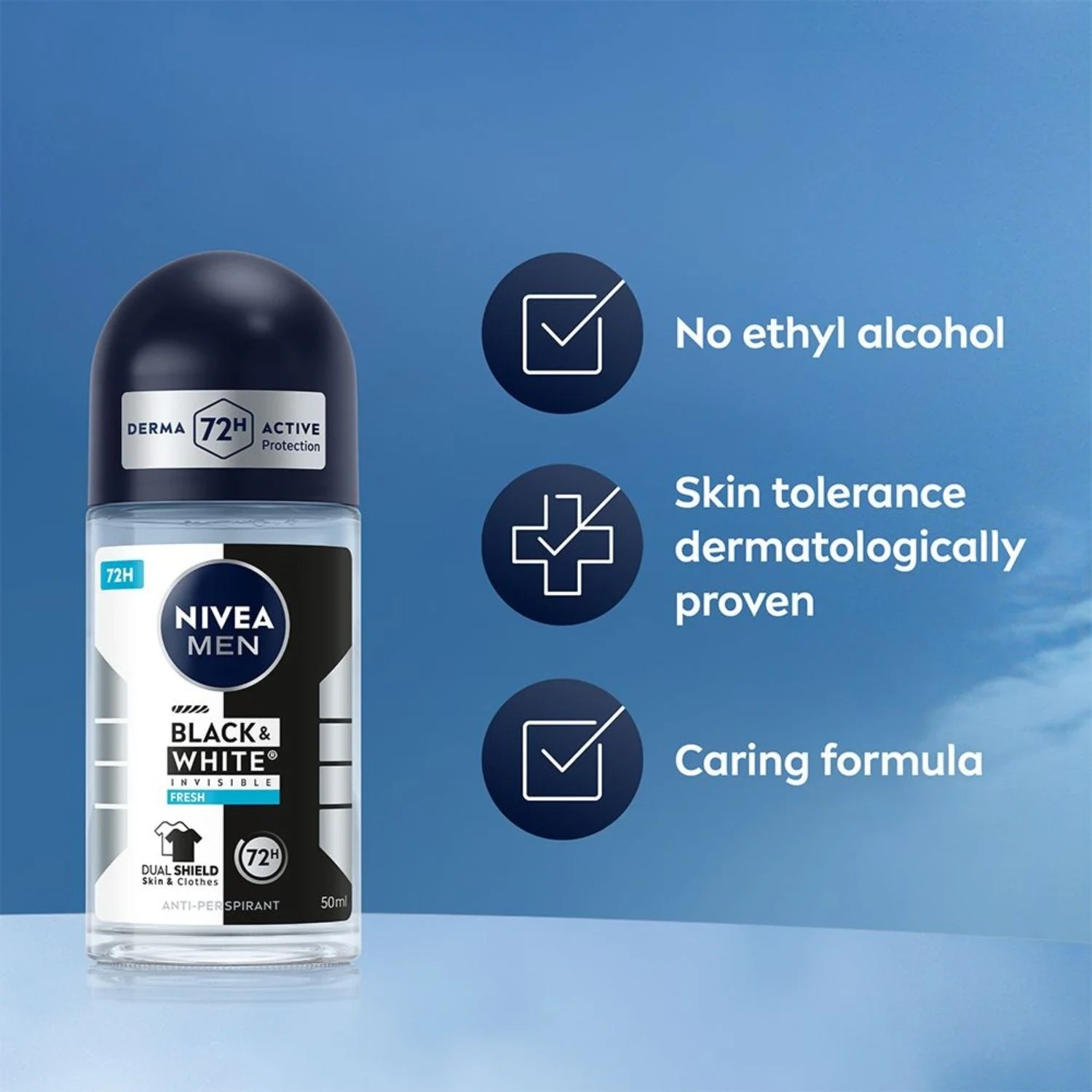 NIVEA Black & White Fresh Roll On