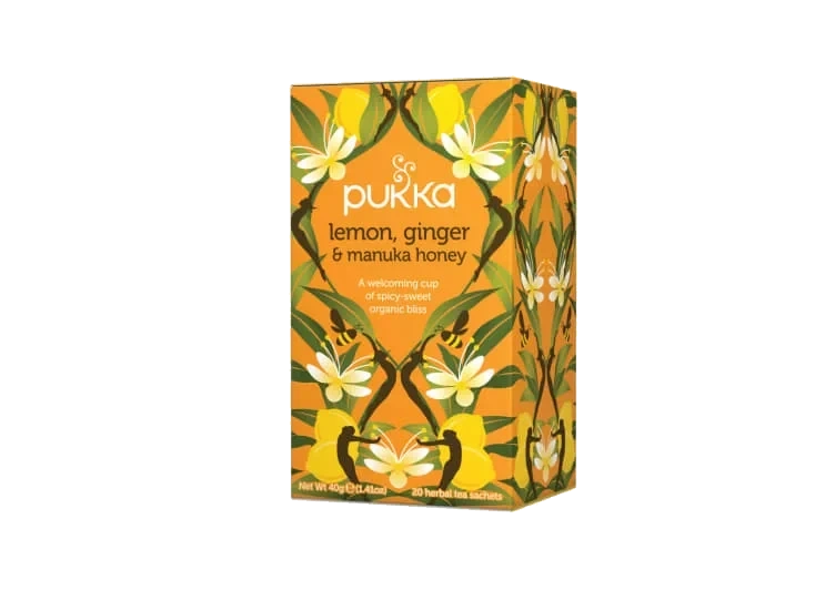 Pukka lemon,ginger,manuka urtete  økol.   20stk