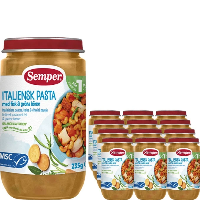 Barnmat Italiensk Pasta 12-pack