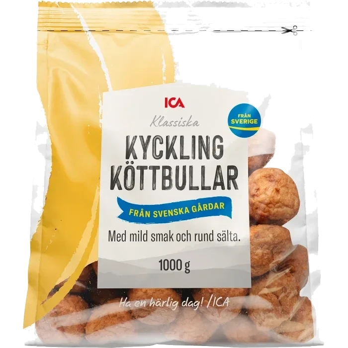 Kycklingköttbullar Stekta Färska 1kg ICA