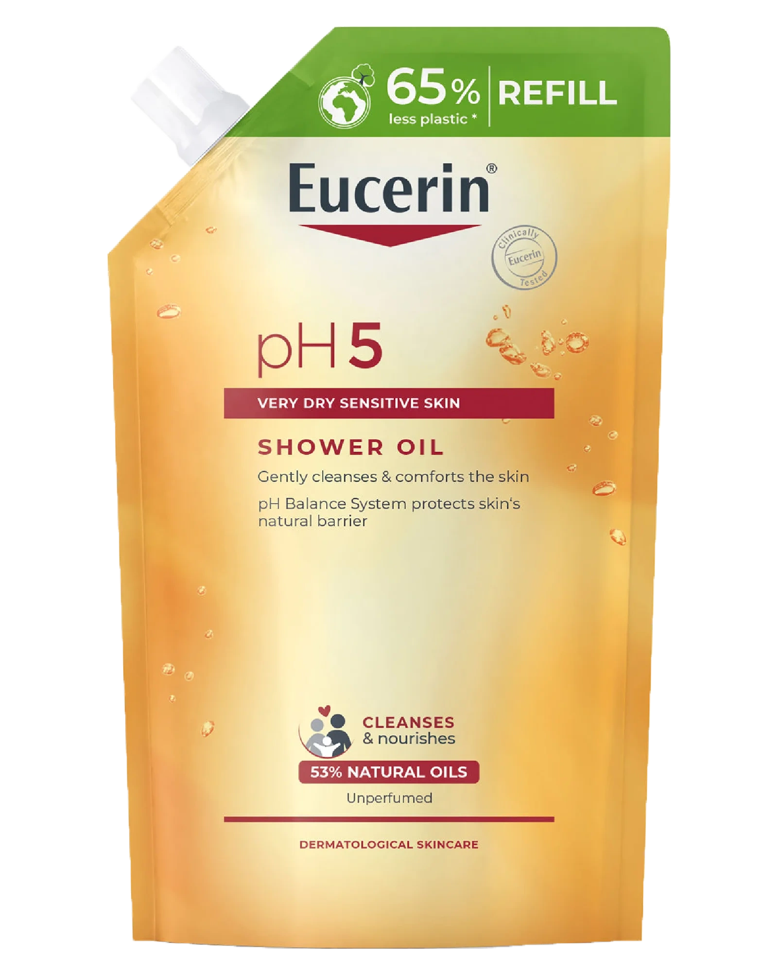 Eucerin pH5 dusjolje uten parfyme refill 400 ml