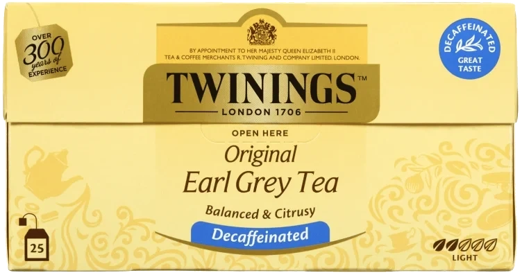 Earl Grey Tea Koffeinfri 25pos Twinings