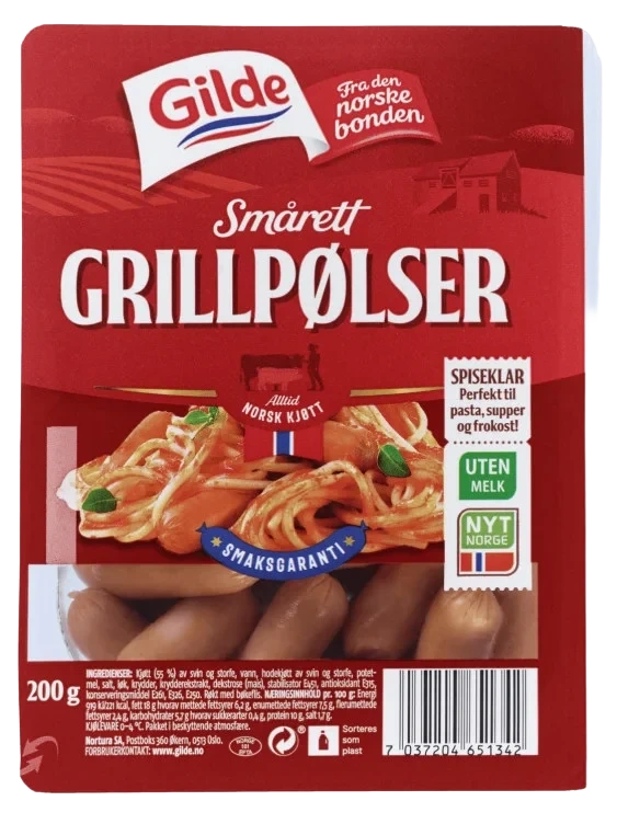 Smårettpølse 200g Gilde