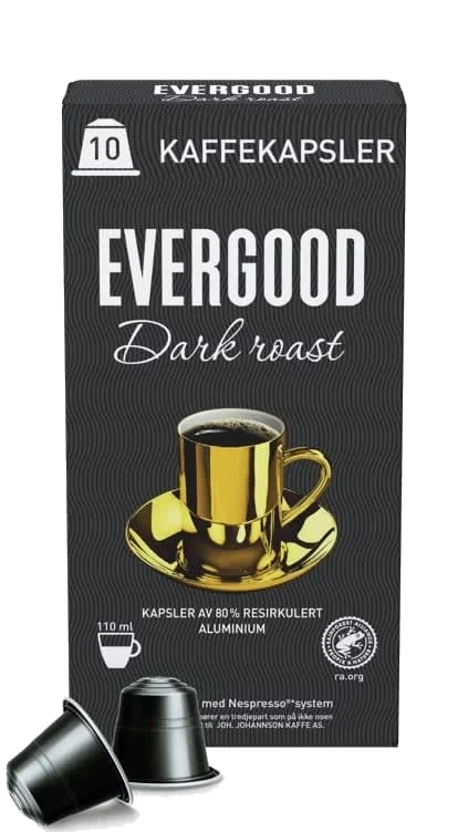 Evergood Dark Roast Kaffekapsel 10stk Kaffe