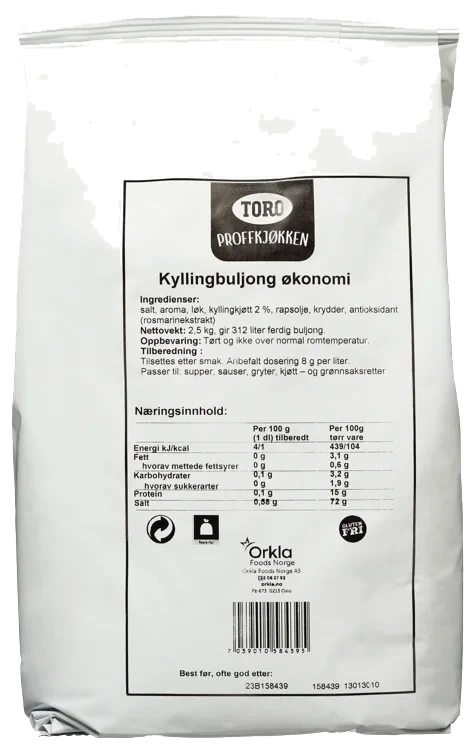 Toro Kyllingbuljong Økonomi 2,5kg