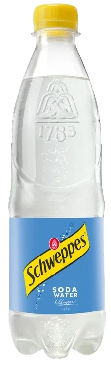 Soda Water 0,5l flaske Schweppes