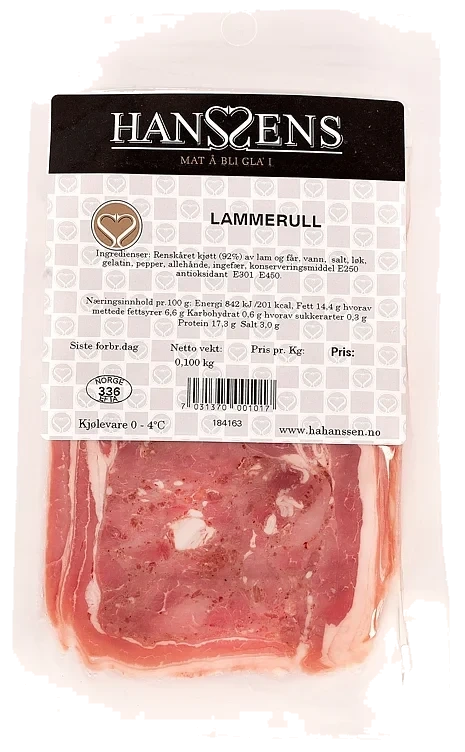 Lammerull skåret  100g