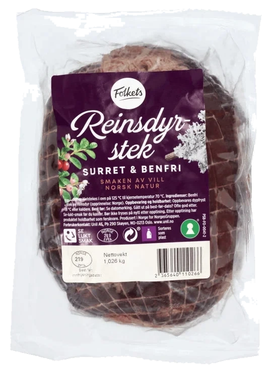 Reinsdyrstek Benfri Ca1kg Folkets
