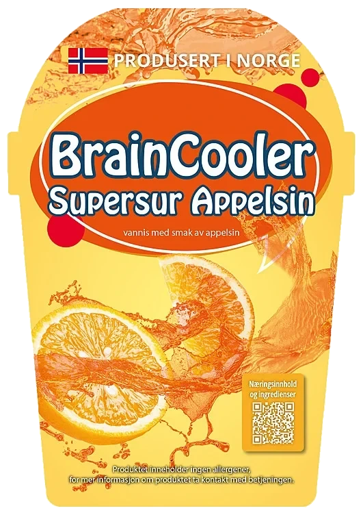 Braincooler slush supersur appelsin  1l