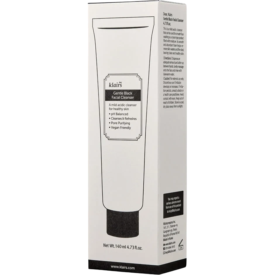 KLAIRS Gentle Black Facial Cleanser 140 ml