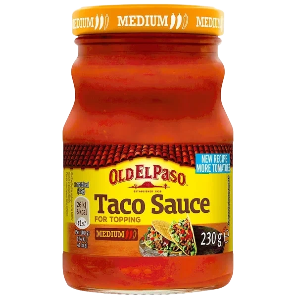 Taco Sauce Medium 230g Old El Paso