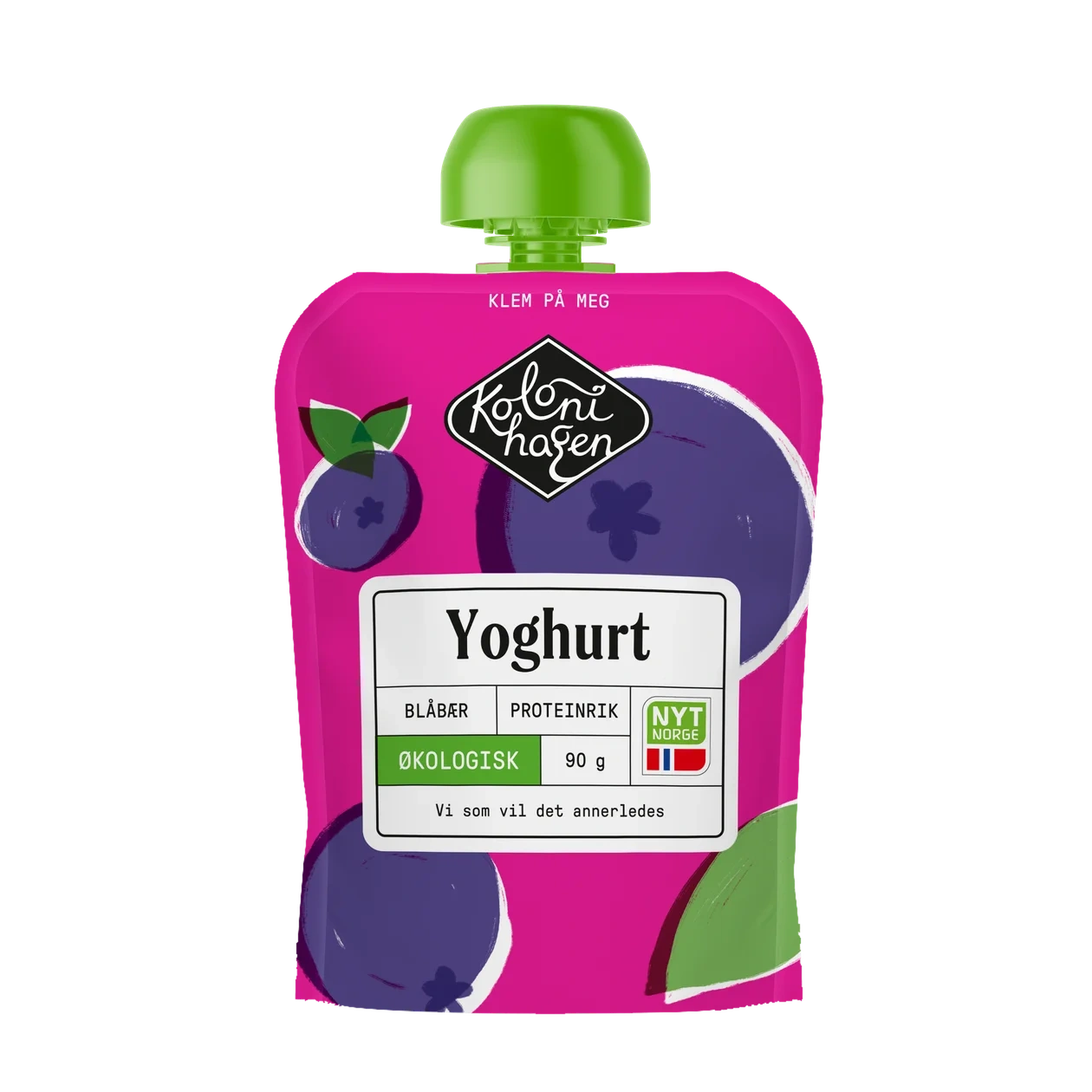 Klemmeyoghurt med blåbær