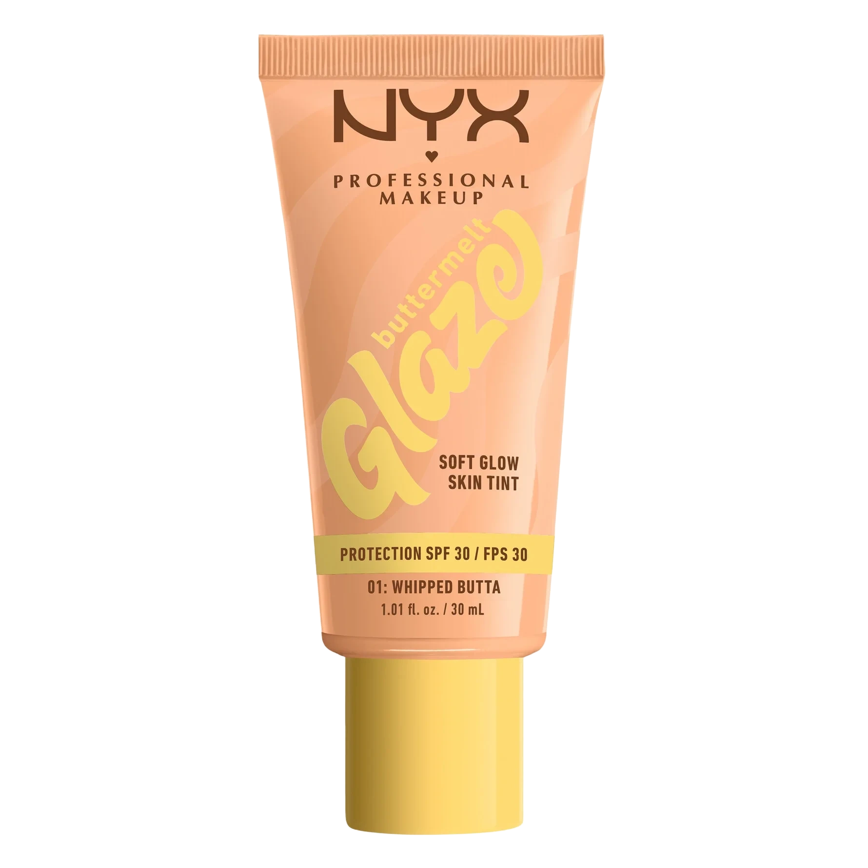 NYX PROFESSIONAL MAKEUP Buttermelt Glaze Soft Glow Skin Tint SPF30 01 Whipped Butta