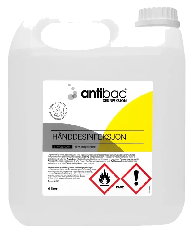Hånddesinfeksjon 85% 4l antibac   4stk