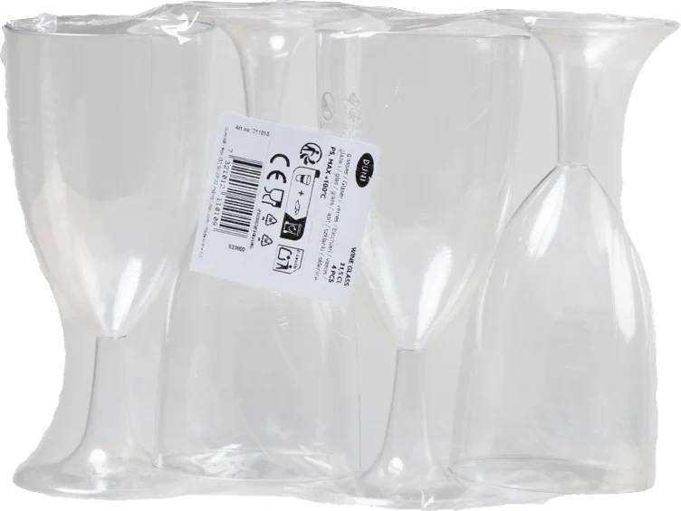 Vinglass ps transparent  21,5cl  4stk