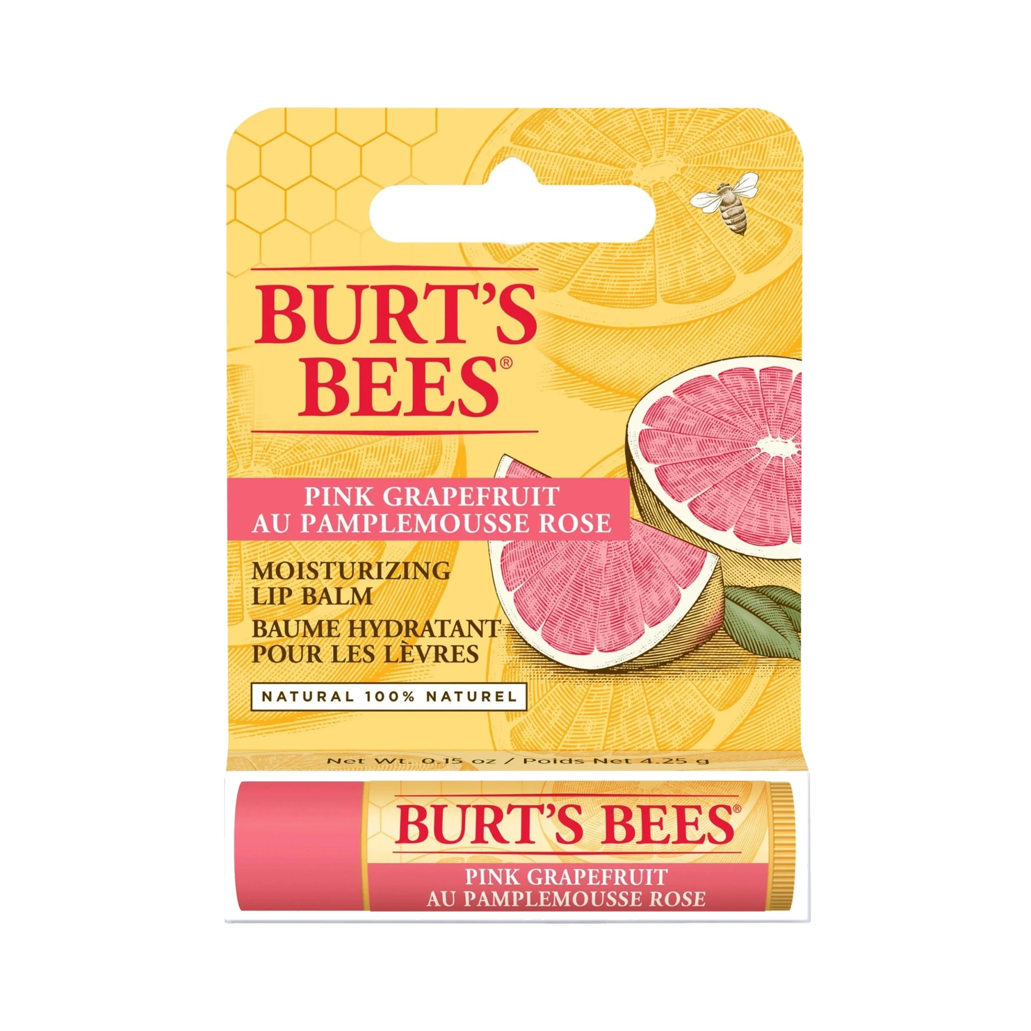 Burt's Bees Lip Balm Pink Grapefruit, 4,25 g