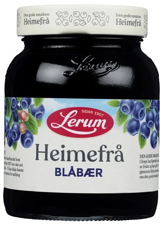 Blåbærsyltetøy Heimefrå 380g Lerum