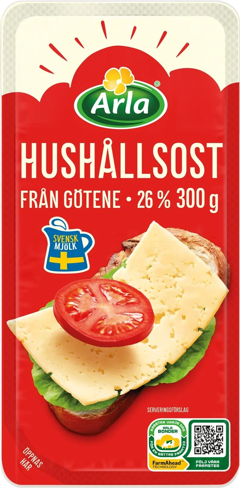 Götene Hushållsost skivad ost 26%